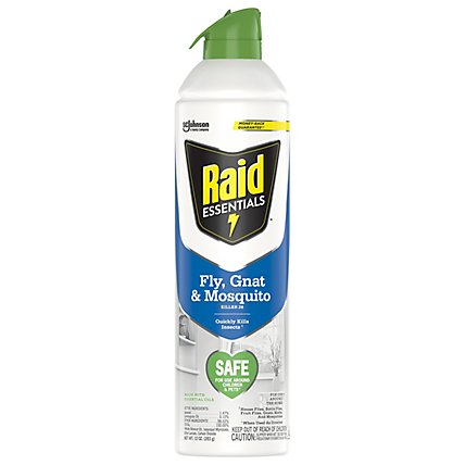 Raid Essentials Fly Gnat & Mosquito Killer Insecticide Aerosol Spray - 10 Oz - Image 1
