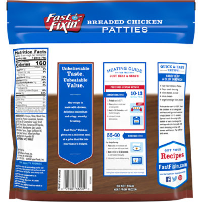 Fast Fixin Chicken Breast Patty - 24 OZ - Image 4