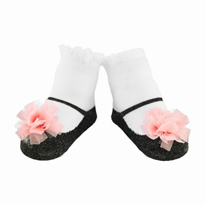 Mud Pie Black Pink Socks - EA