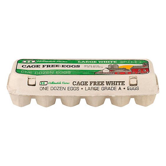 Hillandale Eggs Large White Cage Free - 12 CT