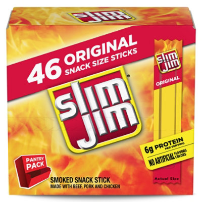 Slim Jim Original Smoked Snack Sticks Pantry Pack - 46-0.28 Oz - Image 1