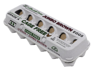 Hillandale Eggs Jumbo Brown Cage Free - 12 CT - Image 1