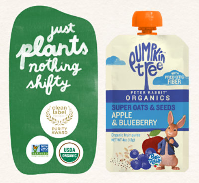 Peter Rabbit Organics Super Oats And Seeds Apple & Blueberry Baby Food - 4 Oz - Image 2