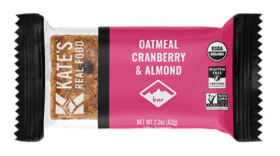 Kate's Real Food Oatmeal Cranberry & Almond Bar - 2.2 Oz - Image 2