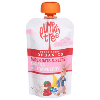 Peter Rabbit Organics Super Oats And Seeds Banana & Strawberry Baby Food - 4 Oz - Image 1