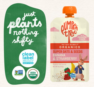 Peter Rabbit Organics Super Oats And Seeds Banana & Strawberry Baby Food - 4 Oz - Image 3