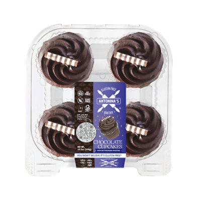 Antonina's Gluten Free Double Chocolate Decorated Cupcakes - 10.5 Oz - Image 2