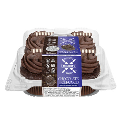 Antonina's Gluten Free Double Chocolate Decorated Cupcakes - 10.5 Oz - Image 3