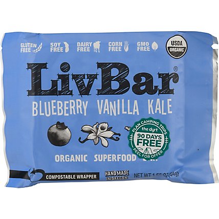 Livbar Blueberry Vanilla Kale Bar - 1.55 OZ - Image 2