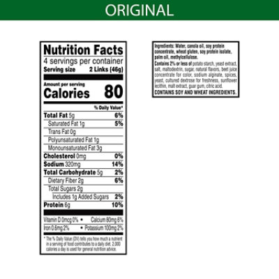 Morningstar Farms Incogmeato Original Breakfast Sausage Link - 6.5 Oz - Image 5