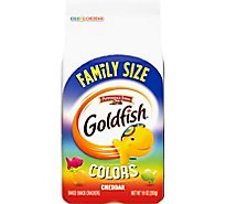 Goldfish Colors Cheddar Snack Crackers Family Size - 10 Oz