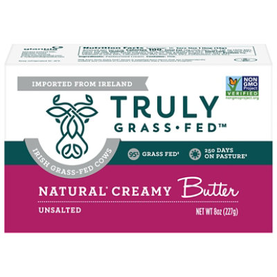 Truly Grass Fed Butter Unsalted - 8 OZ