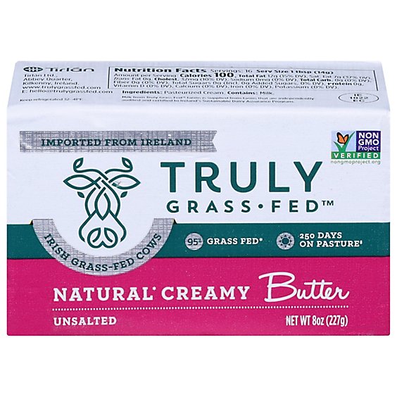 Truly Grass Fed Butter Unsalted - 8 OZ