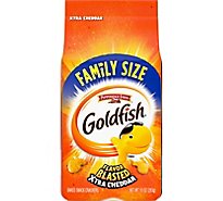 Goldfish Flavor Blasted Xtra Cheddar Snack Crackers Family Bag - 10 Oz