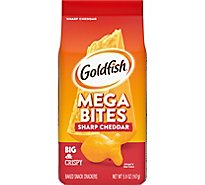 Goldfish Mega Bites Sharp Cheddar Snack Crackers Bag - 5.9 Oz