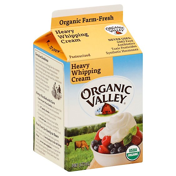 Organic Valley Htst Whipping Cream Heavy - 16 OZ