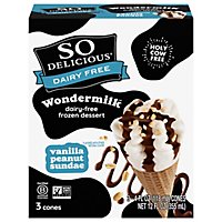 So Delicious Dairy Free Wondermilk Vanilla Peanut Sundae Cones Frozen Dessert - 3-4.0 Fl. Oz. - Image 3