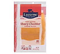 Lucerne Cheese Sharp Cheddar Thin Slices - 6.84 OZ