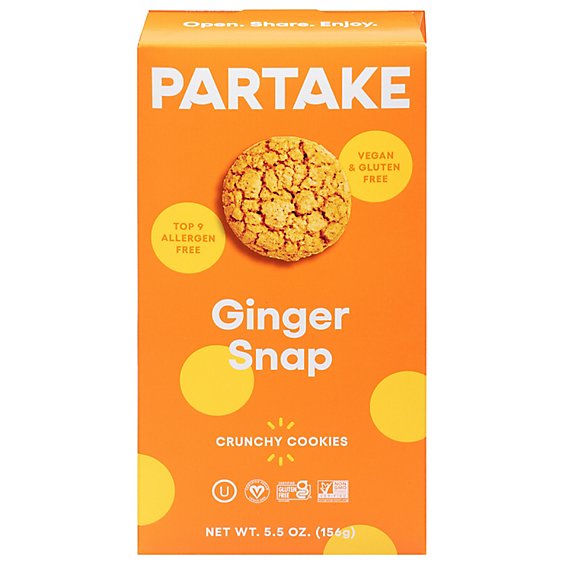 Partake Foods Cookies Ginger Snap - 5.5 OZ
