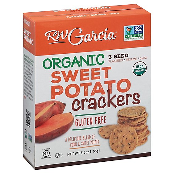 RW Garcia Organic Sweet Potato Crackers - 5.5 Oz