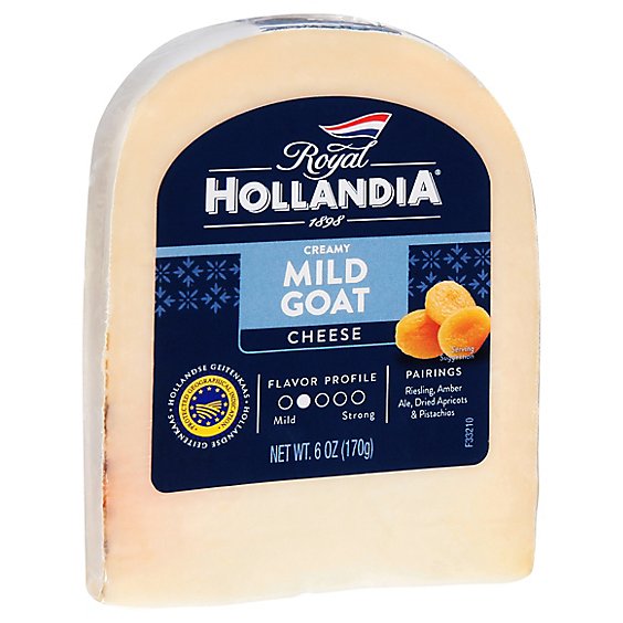 Royal Hollandia Cheese Goat Gouda Wedge - 6 OZ