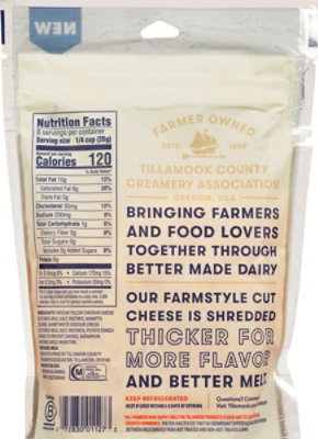 Tillamook Farmstyle Fine Cut Double Cheddar Blend Shredded Cheese - 8 Oz - Image 8