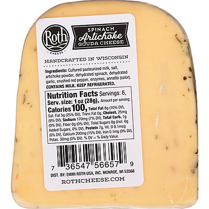 Roth Spinach Artichoke Gouda Cheese - 6 OZ - Image 6