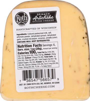 Roth Spinach Artichoke Gouda Cheese - 6 OZ - Image 6