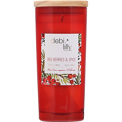 Debi Lilly Red Berries & Spice Glass Candle - EA - Image 2