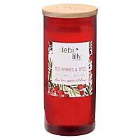 Debi Lilly Red Berries & Spice Glass Candle - EA - Image 1