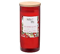Debi Lilly Red Berries & Spice Glass Candle - EA