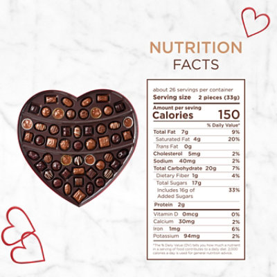 RUSSELL STOVER Valentine's Red Heart Milk Chocolate & Dark Chocolate Gift Box - 30.04 Oz - Image 3