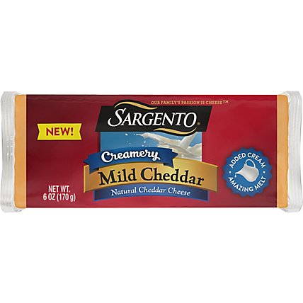 Sargento Creamery Mild Cheddar Natural Cheese - 6 OZ - Image 2