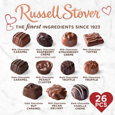 Russell Stover Valentines Heart Assorted Milk & Dark Chocolate Gift Box - 15.05 Oz - Image 2
