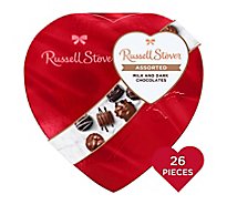 Russell Stover Valentines Heart Assorted Milk & Dark Chocolate Gift Box - 15.05 Oz