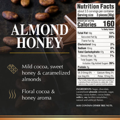 Lindt EXCELLENCE Almond with a Touch of Honey Dark Chocolate Candy Bar - 3.5 Oz - Image 4