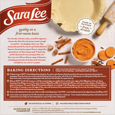 Sara Lee Sweet Potato Pie - 2.125 LB - Image 4