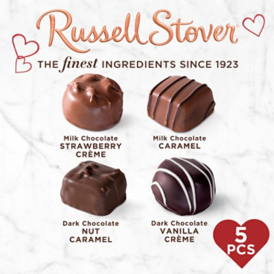 RUSSELL STOVER Valentine's Puppy Heart Assorted Milk & Dark Chocolate Gift Box - 3.1 Oz - Image 2