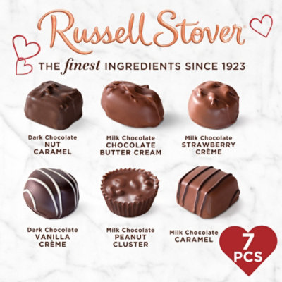 RUSSELL STOVER Valentine's Day Love You Lots Heart Assorted Milk & Dark Chocolate Gift Box - 4.03 Oz - Image 2