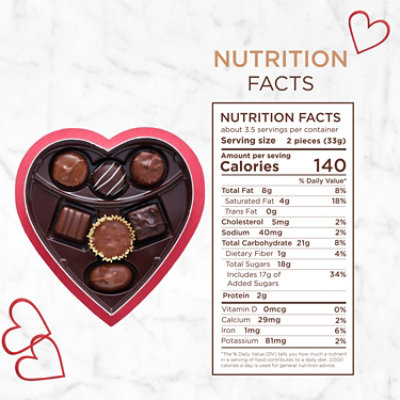 RUSSELL STOVER Valentine's Day Love You Lots Heart Assorted Milk & Dark Chocolate Gift Box - 4.03 Oz - Image 3