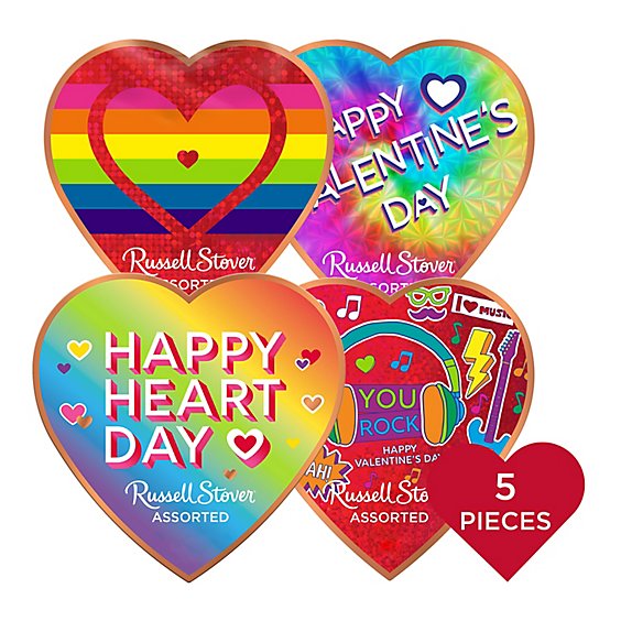 Russell Stover Valentines Tween Heart Milk & Dark Chocolate Gift Box - 3.1 Oz