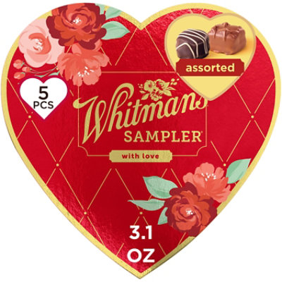 Whitmans Red Sampler Choc Hrt - 3.1 OZ