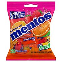 Mentos Chewy Mint Candy Fruit Individually Wrapped Non Melting 3.8 Ounces 40 Piece Peg Bag - 40 CT - Image 1