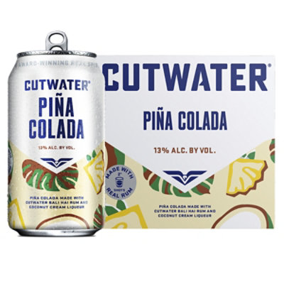 Cutwater Bali Hai Rum Pina Colada Rtd In Cans - 4-12 FZ