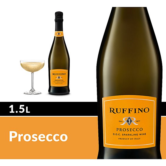Ruffino Prosecco DOC Italian White Sparkling Wine - 1.5 Liter