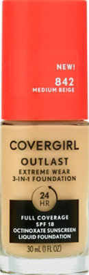 COVERGIRL Outlast Extreme Wear 842 Medium Beige 3 In 1 Foundation - 1 Fl. Oz. - Image 2