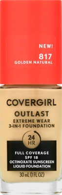 Covergirl Outlast Extreme Wear 3-In1 Foundation 817 Golden Neutral - 1 Fl. Oz.