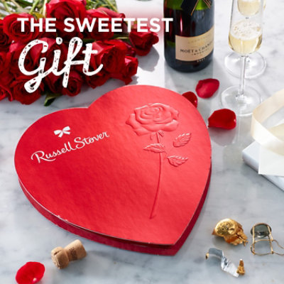 Russell Stover Valentine's Day Red Foil Heart Assorted Milk & Dark Chocolate Gift Box - 20.1 Oz - Image 4