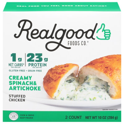 The Real Good Food Company Stuffed Chicken Spinach Artichoke - 10 OZ - Image 3