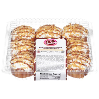 Ct Bakery Mini Caramel Custard Filled Donuts - 14.92OZ - Image 2
